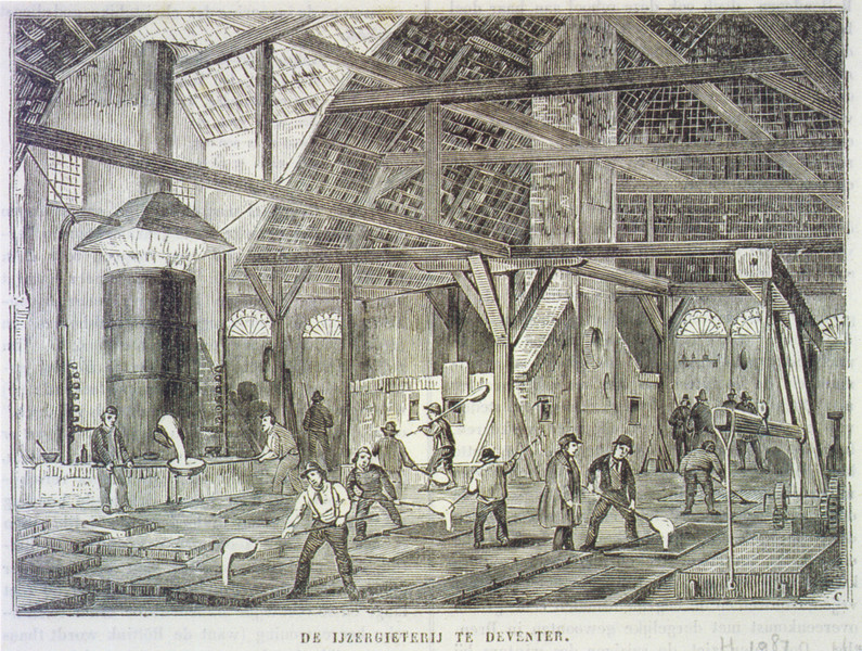 Litho uit 1880. IJzergieterij Nering Bögel.